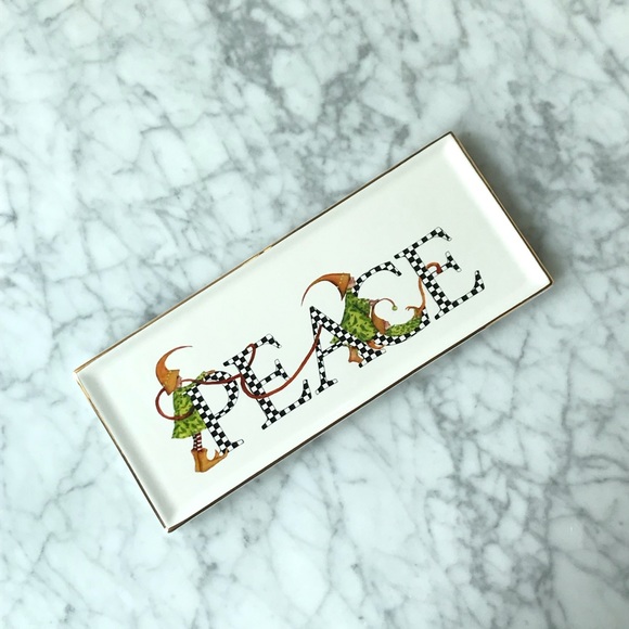 mackenzie childs Patience Brewster Peace Trinket Tray - Picture 1 of 5